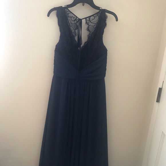 Hayley Paige Occasions Navy Gown - Picture 3 of 9